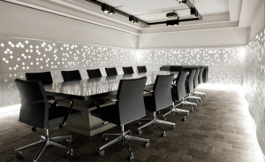 Creative office lighting ideas by softzone interiors in Qatar