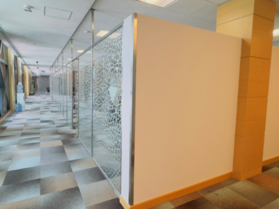 Naufar Glass Partition 1 – Interior Design Project by Softzone Interior Designers in Qatar