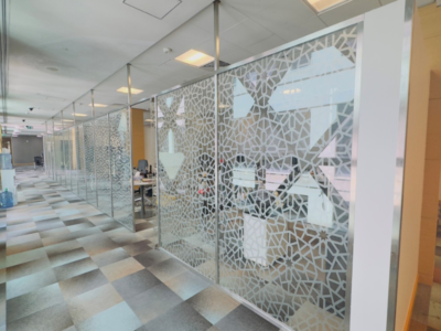 Naufar Glass Partition 2 – Interior Design Project by Softzone Interior Designers in Qatar