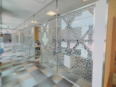 Naufar Glass Partition 5 – Interior Design Project by Softzone Interior Designers in Qatar